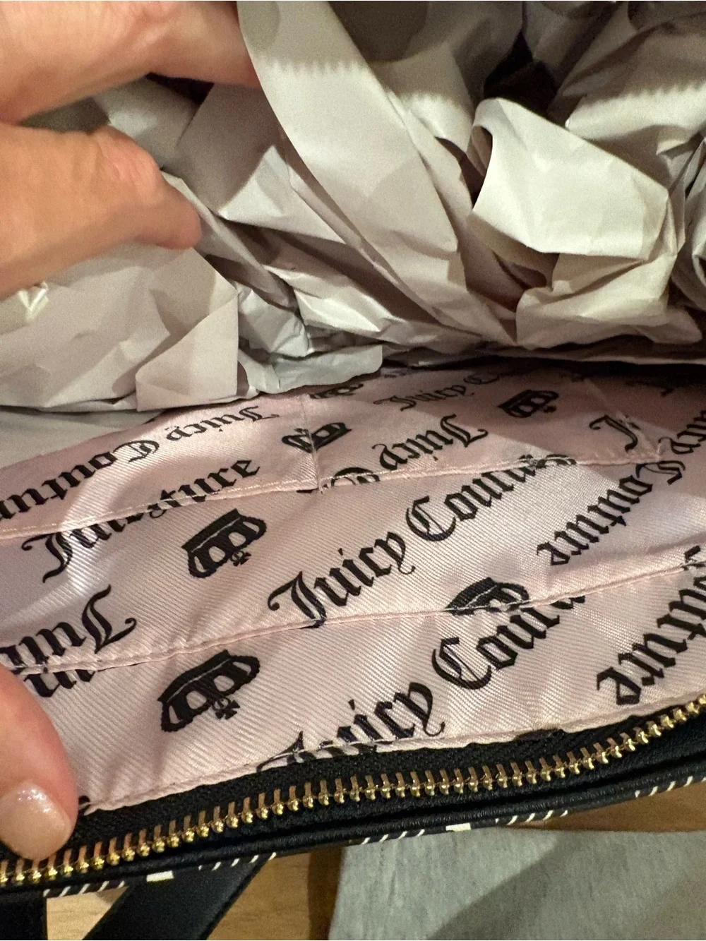 Juicy Couture Study in Style Black & White Scottie Tote